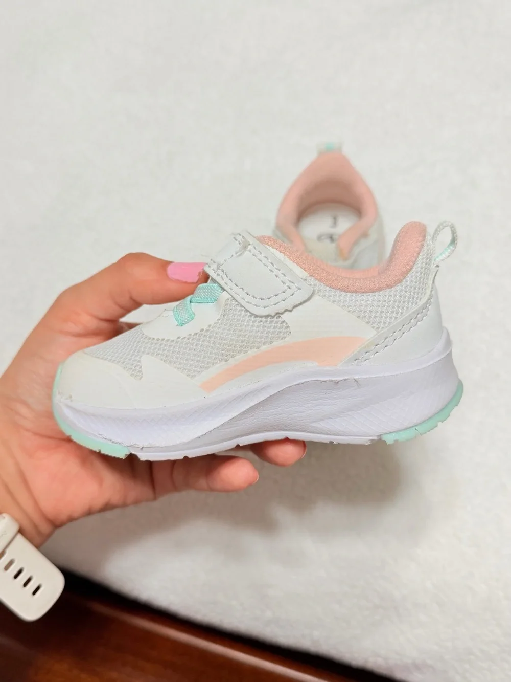 Baby & Walker White Pink Mint Lightweight Sneaker